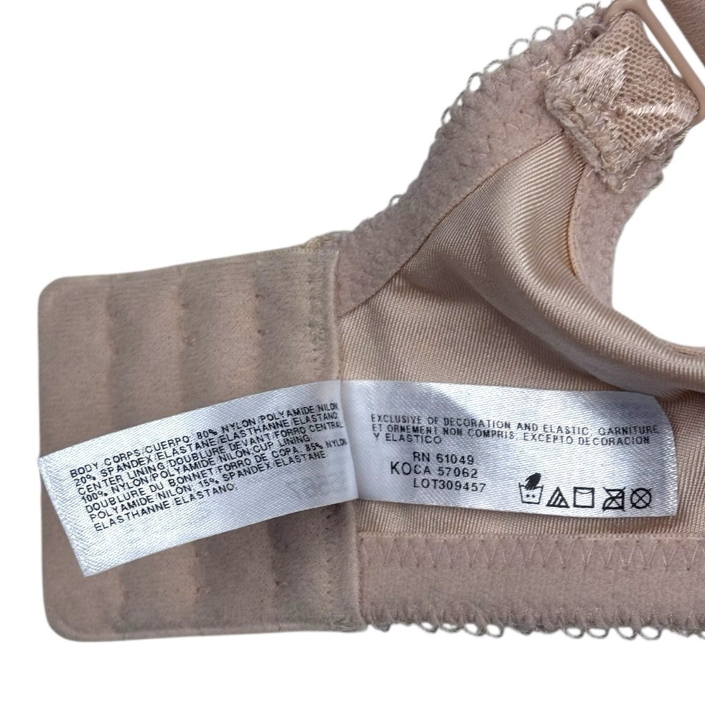 WACOAL 85567 SAND NUDE CALLA LILY JACQUARD AWARENESS UNDERWIRE BRA 42D - Picture 12 of 12